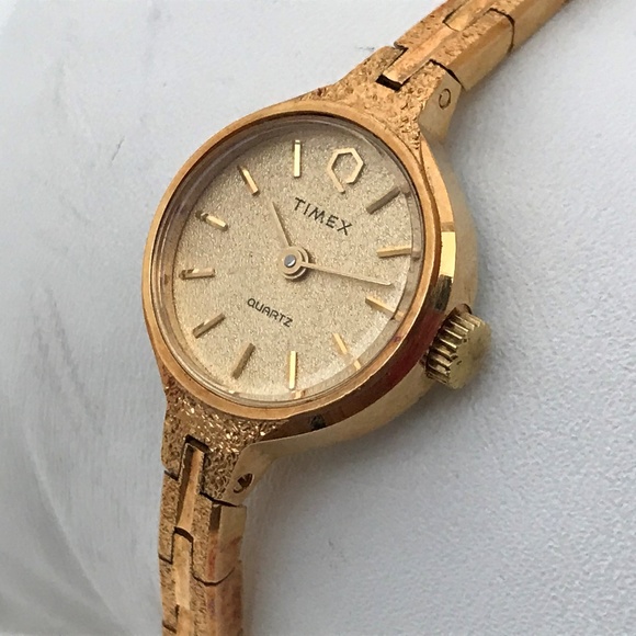Timex Accessories - Timex Ladies Watch Swiss Movement Gold Tone Analog